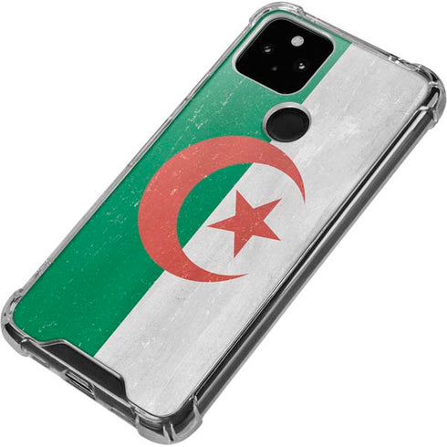 Algeria Flag Distressed Google Pixel 5 Clear Case
